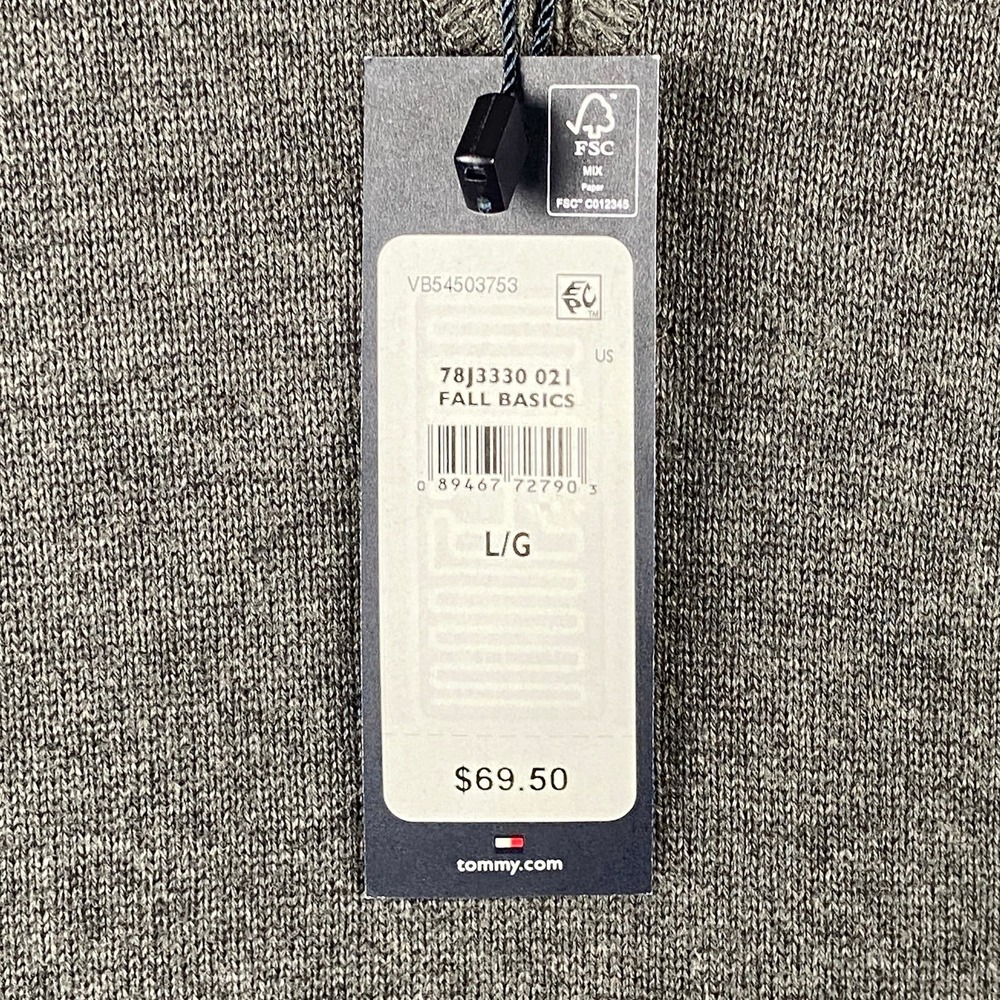 Tommy Hilfiger Men's Large Premium Cotton Crew Neck Long Sleeve Sweater NEW - Picture 10 of 12